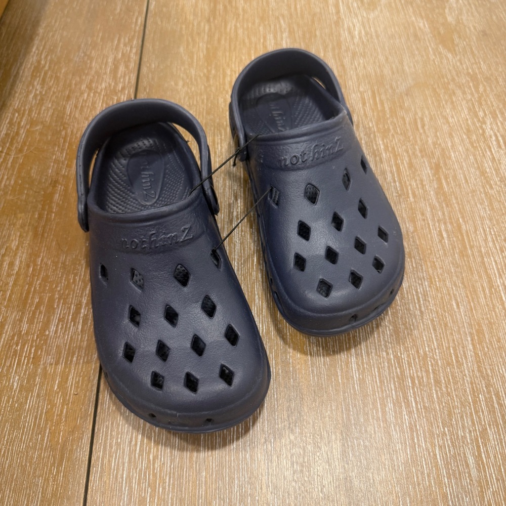 Nothinz‎ Kids Clogs Navy Blue Slip On Beach Pool Shoes Size J4 L6